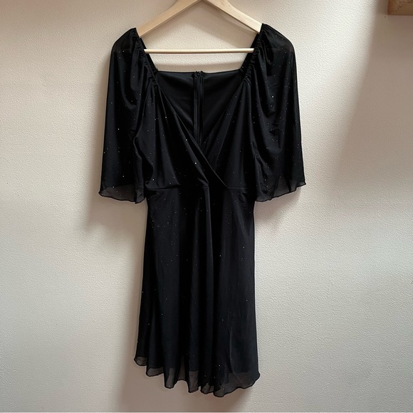 Black flutter sleeve dress - Picture 7 of 10